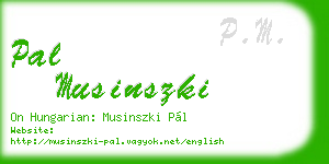 pal musinszki business card